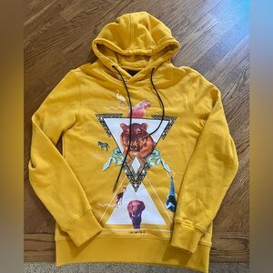 Inimigo Yellow Graphic Hoodie for Men